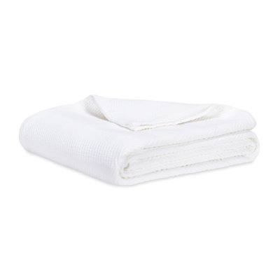 White Honeycomb Queen Coverlet