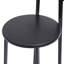 Ensemble de 3 tabourets de bar 27 po H 27 po avec repose-pieds moderne pour comptoir (noir et noir)