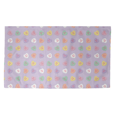 Tapis mauve/jaune fait main