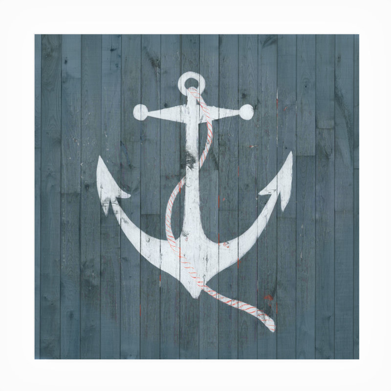 Toile d'extérieur Grace Popp «Nautical Plank IV», H 24 po x l 24 po x P 1,5 po