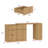 Multi-Function L-Shaped Rotating Desk With Adjustable Storage, Wooden Finish, And Integrated Wheels - Space-Saving Workstation
