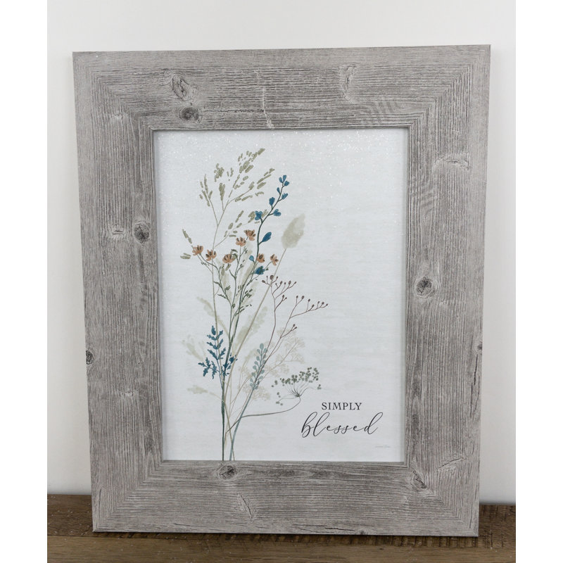 Family / Home Simply Blessed - cadre photo, Encadré gris