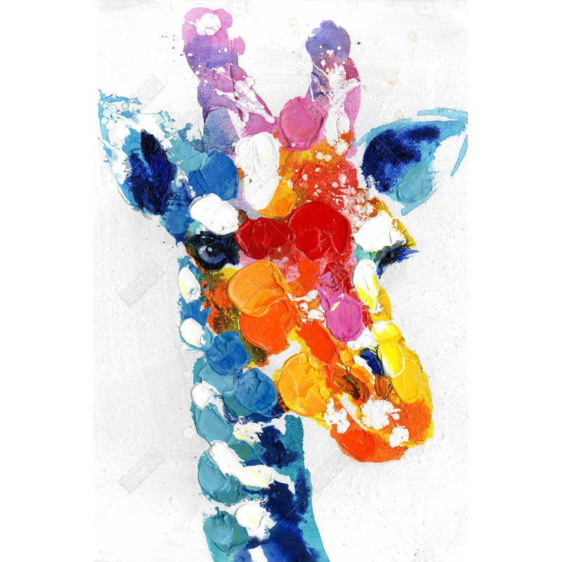 Color spotted abstract giraffe Bath Mat with Non-Slip Backing - Quick Dry Memory Foam Bathroom Rug - Absorbent - Modern Plush Spa-Style - Machine Washable