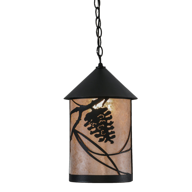 Luminaire suspendu cylindrique 1 lumières, Noir gras