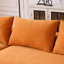 Très grand modulaire, 108 x 68 pouces 4 nuages en orange, salon en velours côtelé, minimaliste, sans assemblage, luxueux modulaire, velours côtelé, zone de confort durable