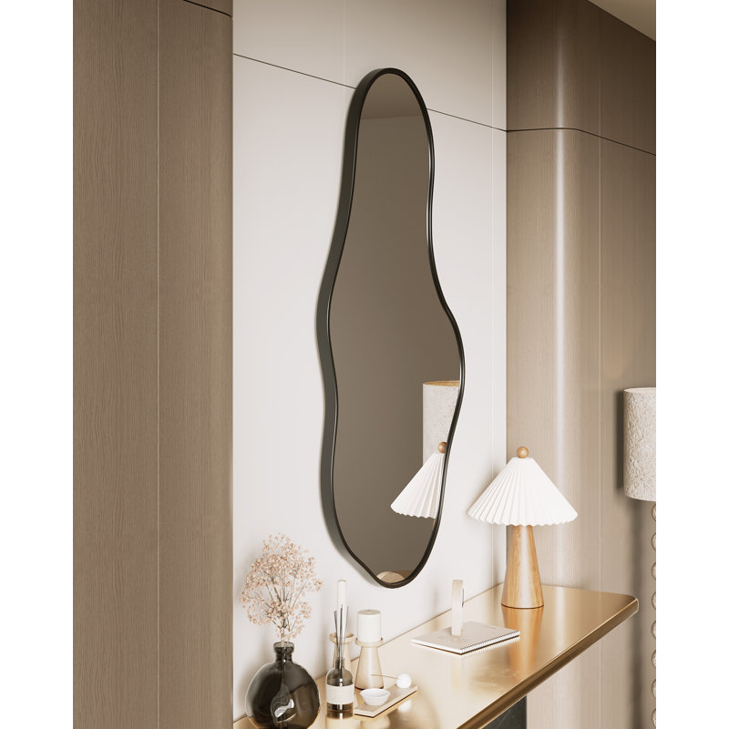 Irregular Unique Shaped Wall Mirror, Asymmetrical Mirrors, Cloud Mirror, Wavy Mirror, Morden Wavy Wall Mirror For Entryway Living Room Bedroom Bathroom