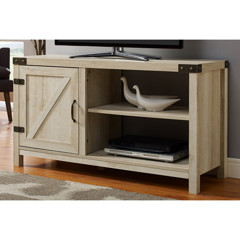 Jenneen Unfinished TV Stand for TVs up to 50", White Oak