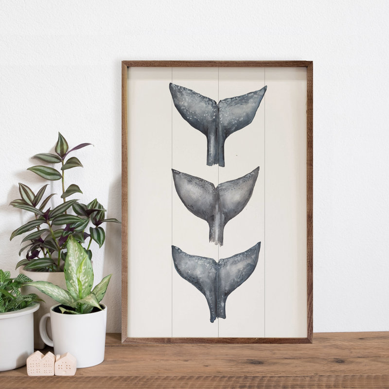 «Whale Tail Trio», peinture par Emily Wood, H 24 po x l 16 po