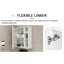 Armoire de salle de bain murale à miroir blanche, miroir transparent, compartiments internes pour soins de la peau avec armoire de rangement