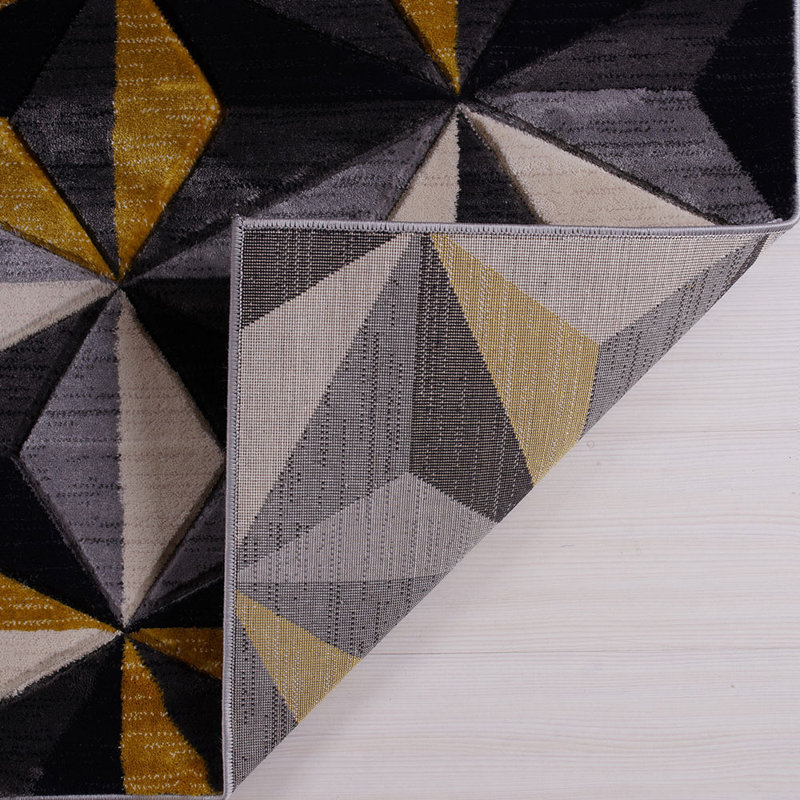 Senoia Machine Woven Ochre Indoor Rug, Rectangle 200 x 290cm