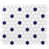 Blanc / pois bleu cobalt