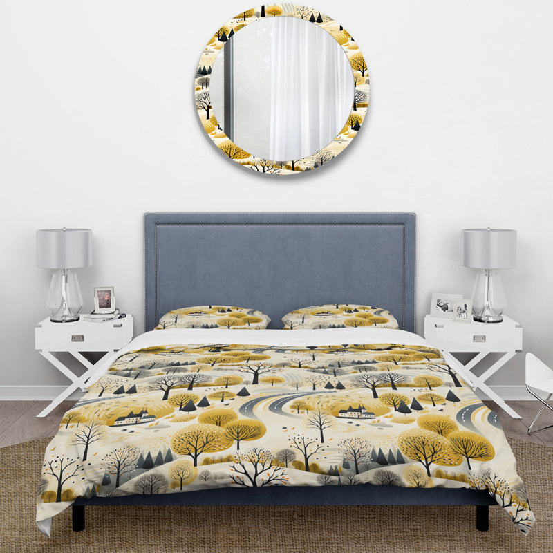 Ensemble de housse de couette Autunm, Housse de couette simple + 1 taie décorative stan
