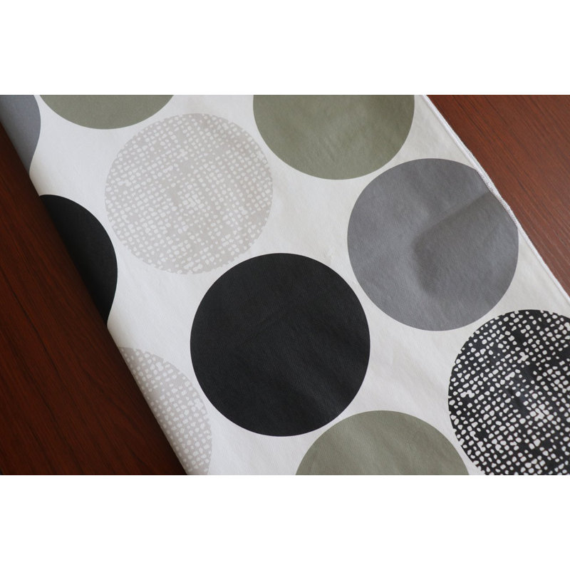 Plastic Circles Table Runner, 108" L x 12" W, Grey