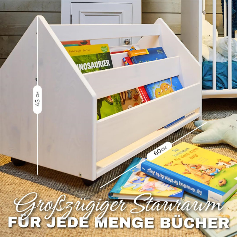 Alinde 40cm H x 60cm W Book Cart Bookcase