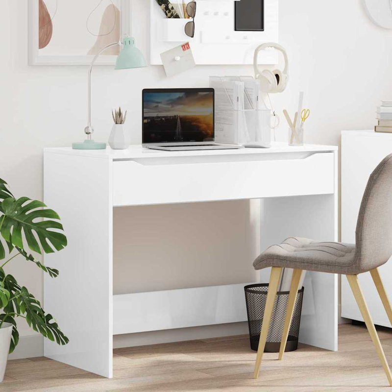 Writing Desk, High Gloss White