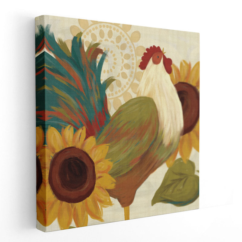 Spice Roosters I - reproduction d'art sur toile, H 40 po x l 40 po