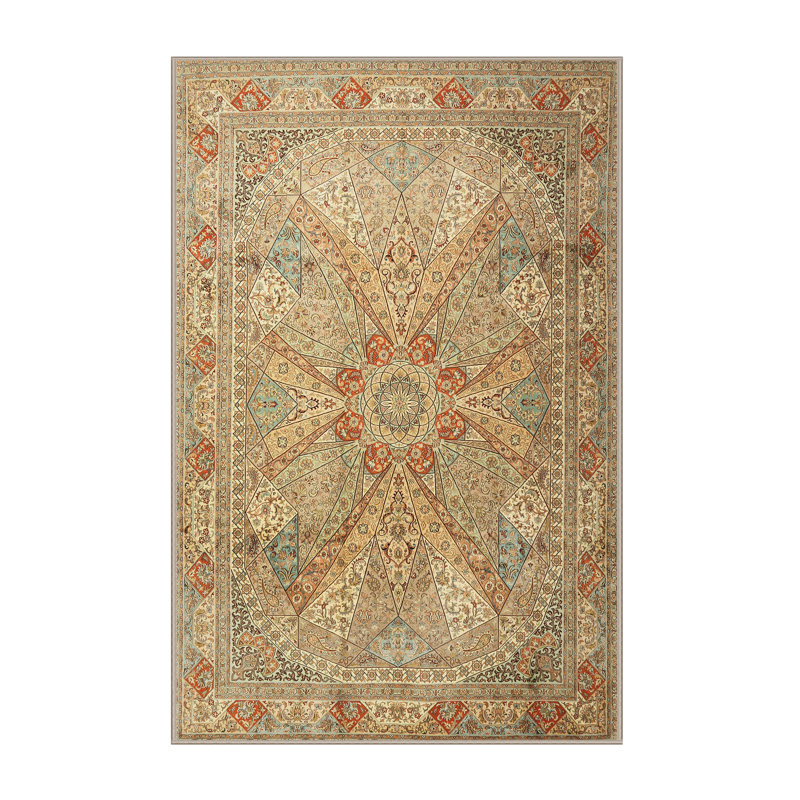 Tapis traditionnel beige / rouge par exemple, Rectangle 6 pi x 9 pi