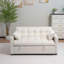 Lit escamotable en velours avec dossier ajustable et coussins-971695147