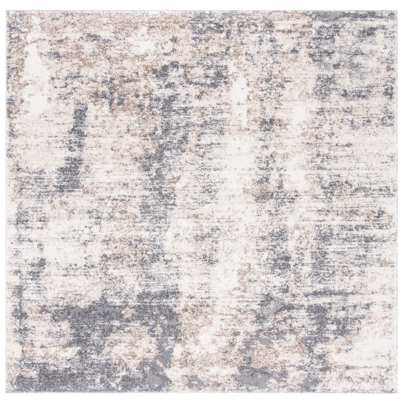 Tapis ivoire / gris Mauro, Carré 6 pi 7 po