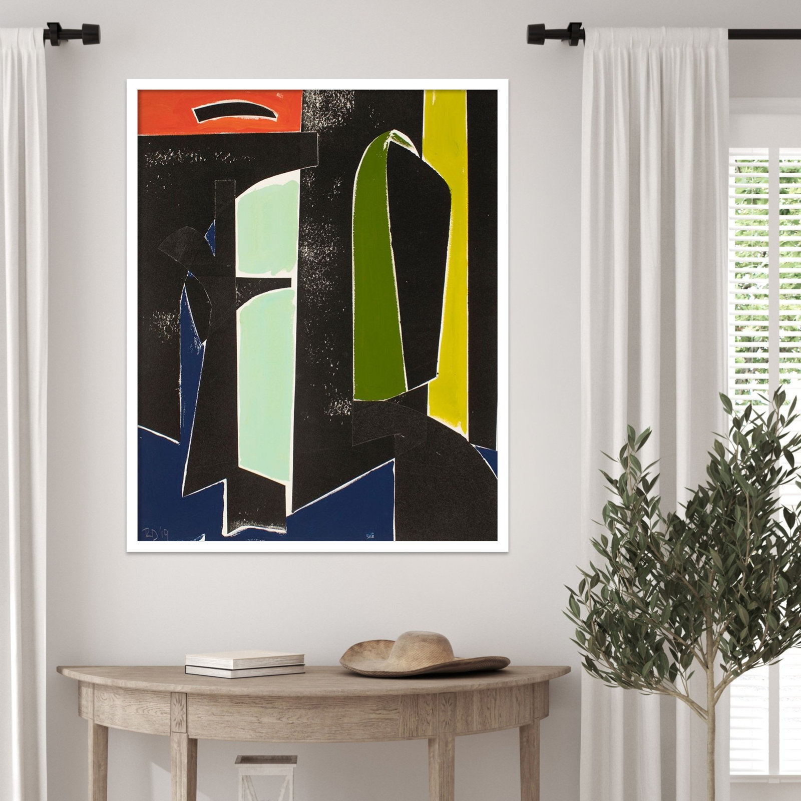 Solano "Spanish Arches" Print by Rob Delamater, 33" H x 27" W, White