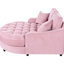 Chaise longue 55 po en chenille rose avec coussins détachables et lit spacieux, chenille, pour plus de confort-121051173