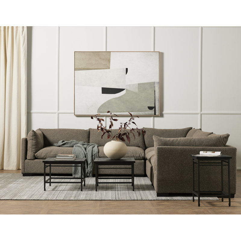 Priory Print by Dan Hobday, Light Brown, 32" H x 24" W x 2" D