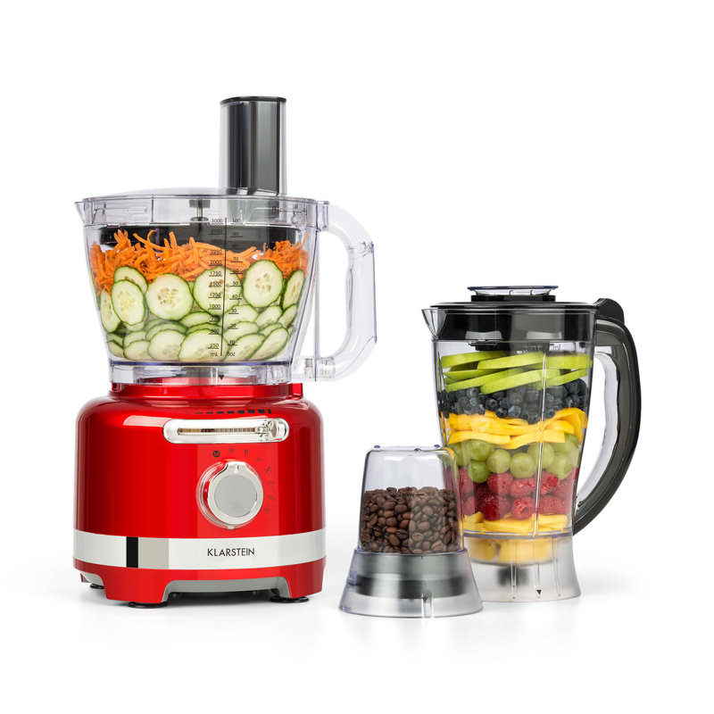Klarstein 6 Speed 3000ml Countertop Blender, Red