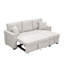 76.5" Linen Blend Upholstered Sectional with Pull-Out Bed and Chaise Storage-137388324