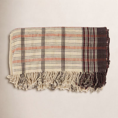 Sandali BK Shell/Espresso Handwoven Bedspread