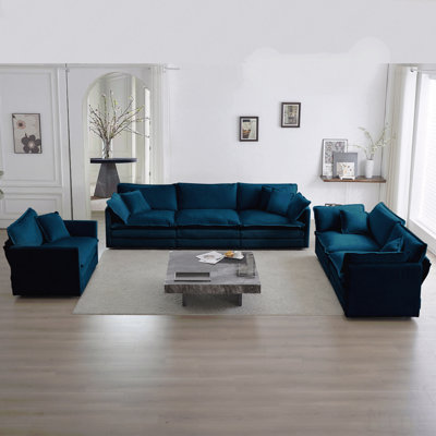 3-Piece Sofa For Cozy Living Rooms Modern Sofa Couch, 3 Piece Set Extra Deep Seat Sectional Sofa For Living Room, Oversized Sofa, 3 Seat Sofa, Lovesea