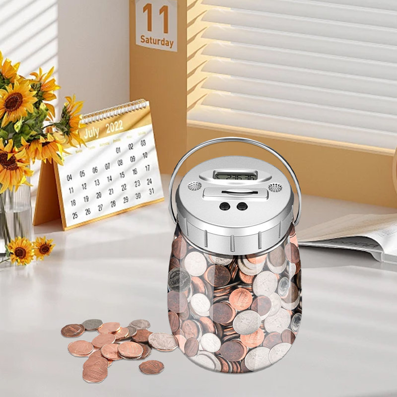 Digital Piggy Bank Coin Counting With LCD Counter