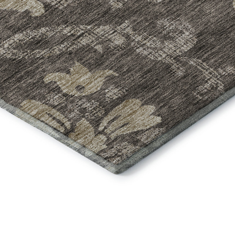 Premium Machine Washable Prisco Brown Rug, Runner 2'3" x 7'6"