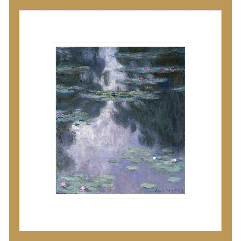 Nymphéas par Claude Monet, impression giclée encadrée, H 14,88 po x l 13,75 po