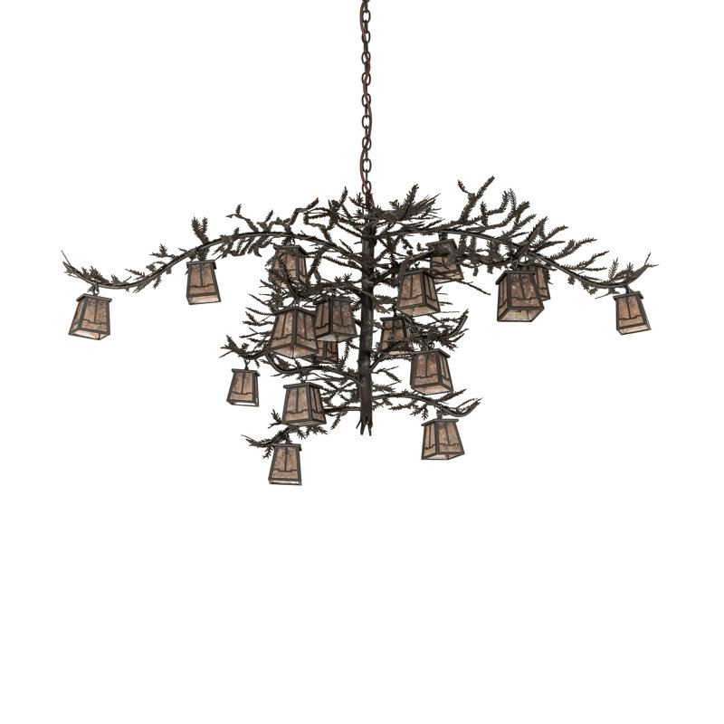 66" Wide Pine Branch Valley View 18 Light Chandelier