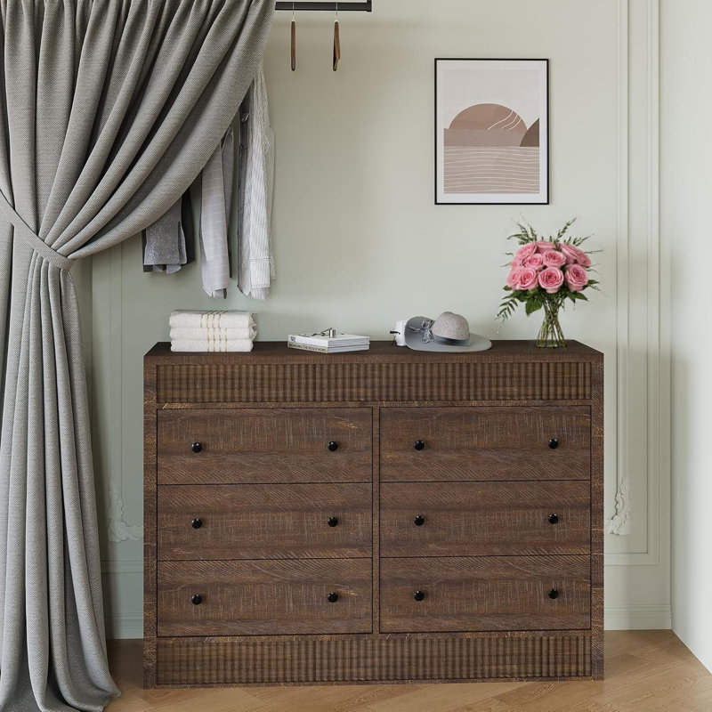 Commode 6 tiroirs pour chambre à coucher