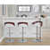 Tymari Adjustable Barstool With Rounded Rectangle Footrest - Set Of 2
