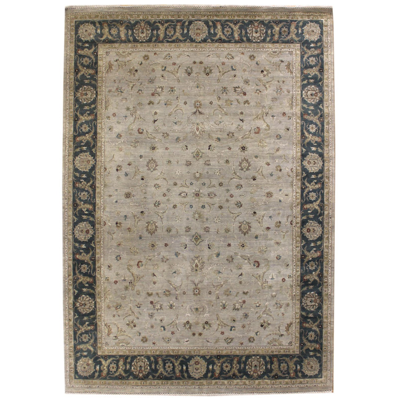 Agra One-of-a-Kind 8'11" X 12' New Age Wool Area Rug Grey