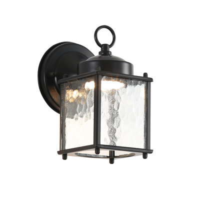Applique murale d'extérieur avec verre transparent, applique extérieure pour garage, lanterne murale imperméable pour porte de patio