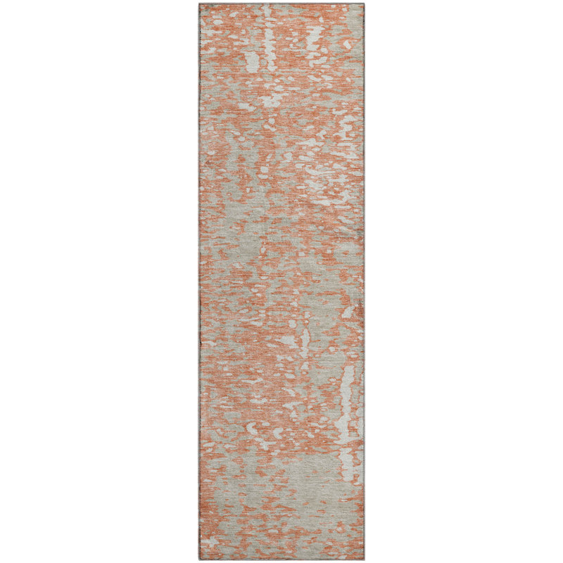 Premium Machine Washable Prisco Coral Rug, Runner 2'3" x 7'6"