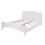 Lit double élégant, panneau de fibres à densité moyenne laqué blanc, 47,2 po x 38,6 po x 78,7 po | Fabrication 100% durable, conception traditionnelle | Parfait pour les chambres confortables et les décors intemporels, cadre élégant et robuste-1635606895