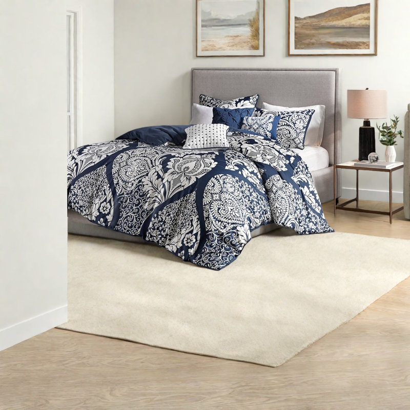 Elegant Multicolor Bedding Sets, Premium Polyester, Damask Style For Home Comfort