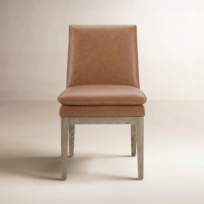 Bethea Leather Upholstered Dining Chair by Joss & Main