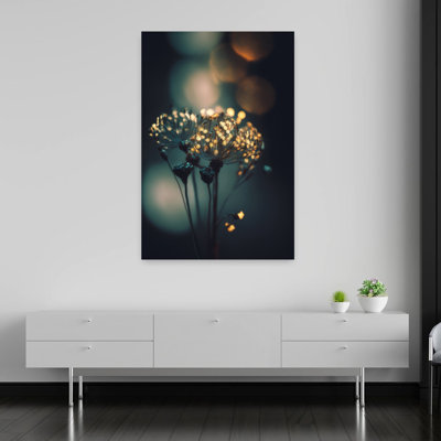 Enchanted Blossoms Contemporary Delicate Dreamy Flower Nature Wall Art Print 1 Piece Wrapped Canvas Wall Art