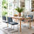 Marlow 19.3" H Mid-Century Modern Tufted Faux Leather Side Dining Chair with Steel Frame-375947237-353112191