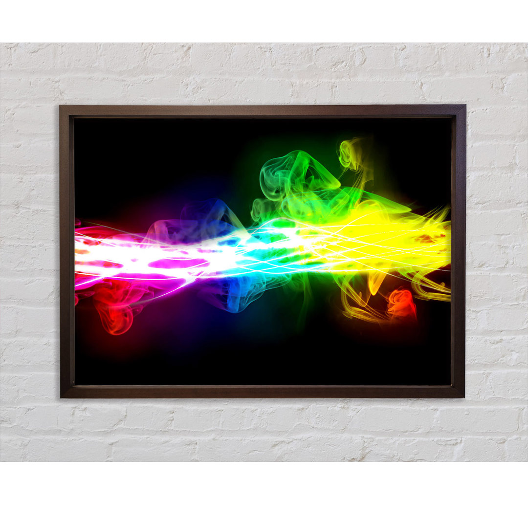 Gerahmtes Wandbild Rainbow Smoke Contrast