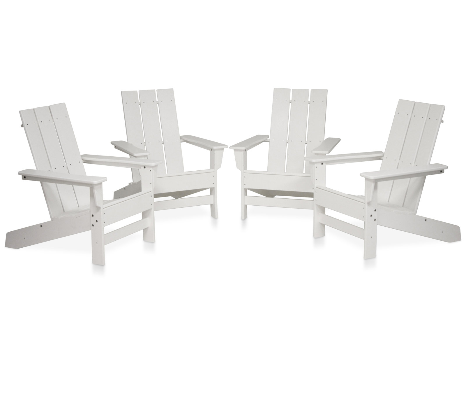 Ratcliff Outdoor Adirondack Set, White