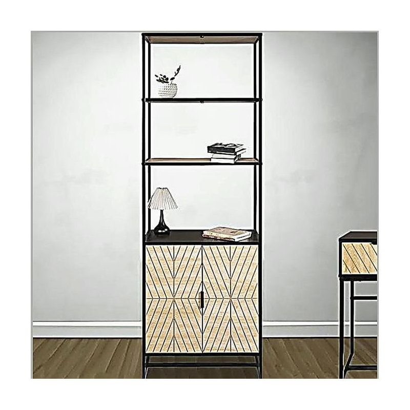 Bibliothèque moderne avec rangement à 5 niveaux