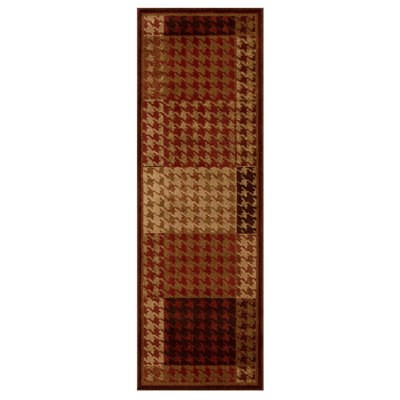 Kalen Abstract Checkered Geometric Border Indoor/Outdoor Area Rug