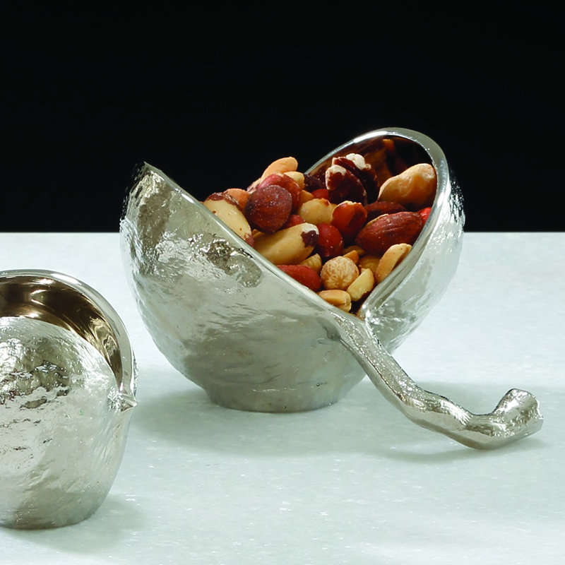 Chestnut Bowl, 2.75" H x 3.75" W x 5" D, Nickel