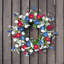Couronne de marguerites patriotiques rouges, blanches et bleues